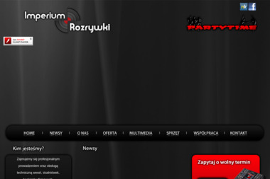Imperium Rozrywki Partytime. Obsługa muzyczna imprez, oprawa muzyczna - Wypożyczalnia Nagłośnienia Nowy Sącz
