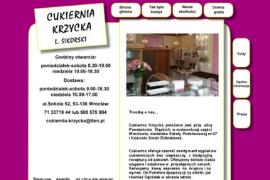 Cukiernia Krzycka - Torty Okolicznościowe Wrocław
