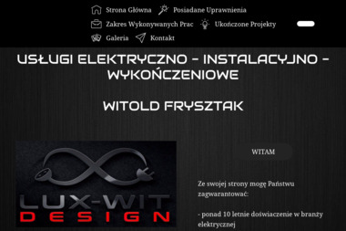 Lux - Wit Design usługi elektryczno-instalacyjno-wykonczeniowe Witold Frysztak - Świetne Alarmy Oława