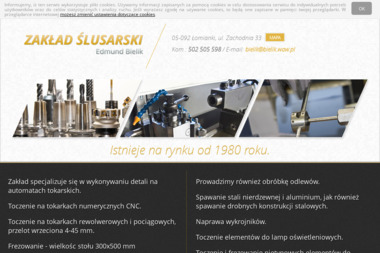 Zakład Ślusarski E. Bielik - Wycinanie cnc Łomianki