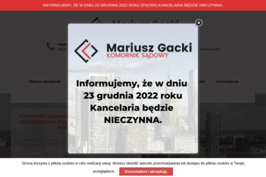 Komornik Sądowy Mariusz Gacki - Porady z Prawa Gospodarczego Warszawa