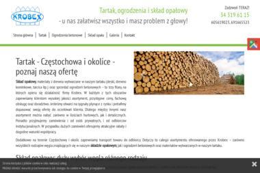 Skład opałowy, usługi tartaczne i sprzedaż ogrodzeń Krobex - Tarcica Dębowa Opatów