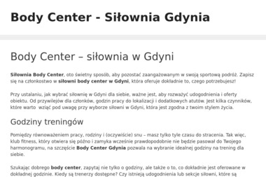 Body Center - Trener Personalny Gdynia