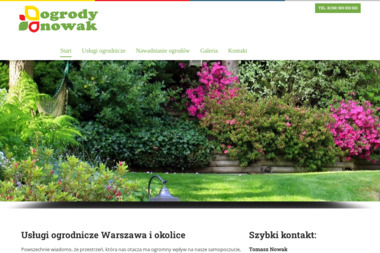 Ogrody Tomasz Nowak - Zakładanie Trawników Wołomin