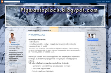 Daniel Waliszewski - Nauka pływania - Instruktor Pływania Płock