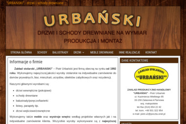 ZAKŁAD PRODUKCYJNO-HANDLOWY "URBAŃSKI" - Schody Drewniane Zalasowa