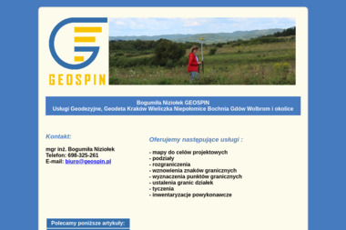Bogumiła Niziołek GEOSPIN - Firma Geodezyjna Niepołomice