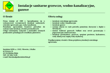 Instalator KiM - Instalacje gazowe Bielsko-Biała