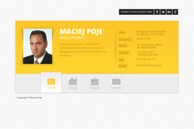 MACIEJ POJE RADCA PRAWNY - Radca prawny Kraków
