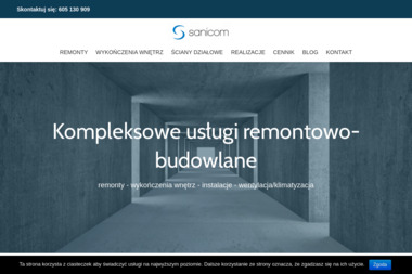 Firma Usługowo Handlowa Sanicom - Malowanie Lokali Firmowych Lniska