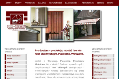 PRO-SYSTEM - Żaluzje Aluminiowe Piaseczno
