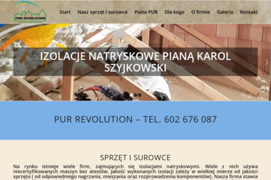 PUR-REVOLUTION Izolacje Natryskowe Pianą - Pierwszorzędne Ocieplanie Pianką Wrocław