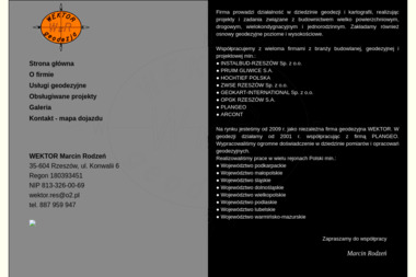 WEKTOR Marcin Rodzeń - Geodeta Rzesz&oacute;w