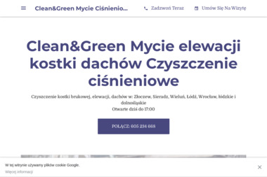 Clean&Green Mobilna myjnia parowa - Znakomite Mycie Dachów Sieradz