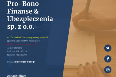 Pro Bono Finanse & Ubezpieczenia Sp. z o.o. - Ubezpieczenie firmy Stargard