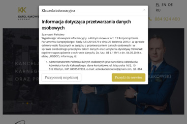 Kancelaria Adwokacka - Adwokat Karol Kakowski - Obsługa prawna firm Olsztyn