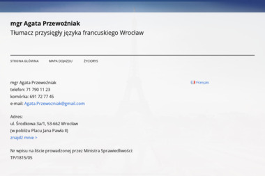 mgr Agata Przewoźniak Tłumacz przysięgły - Biuro Tłumaczeń Wrocław