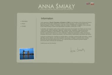 Anna Śmiały - Tłumacz przysięgły języka angielskiego - Tłumacz Języka Angielskiego Rzesz&oacute;w