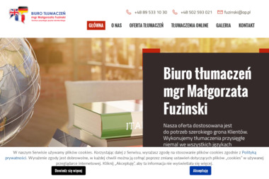 Fuzinski Małgorzata mgr Biuro tłumaczeń - Tłumacz Języka Angielskiego Olsztyn