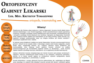Ortopedyczny Gabinet Lekarski - Lek. Med. Krzysztof Tomaszewski - Rehabilitacja Oświęcim