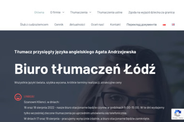 Biuro tłumaczeń gata Andrzejewska - Biuro Tłumaczeń Ł&oacute;dź