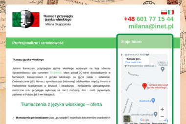 Tłumacz przysięgły języka włoskiego Milana Długopolska - Tłumacze Szczecin