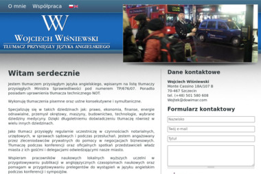 Wojciech Wiśniewski tłumacz przysięgły języka angielskiego - Tłumacze Szczecin