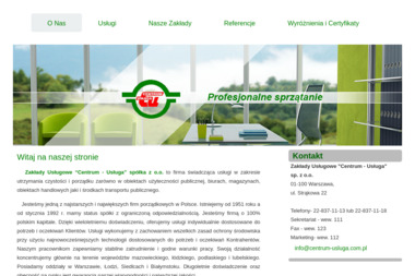 Zakłady Usługowe ""Centrum Usługa"" Sp.z o.o. - Usługi Sprzątania Biur Warszawa