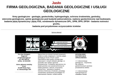 Pro Geo - Geotechnika Nowy Sącz