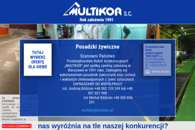 Przedsiębiorstwo Rob&oacute;t Antykorozyjnych ""MULTIKOR"" s.c. - Posadzki Warszawa