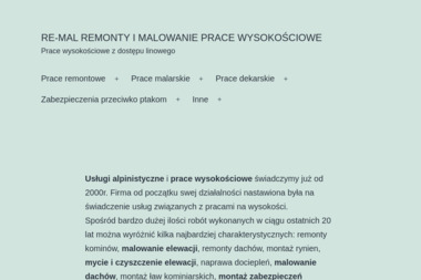 RE-MAL Specjalistyczne Prace Wysokościowe - Prace wysokościowe Rzeszów