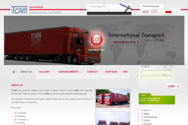 TCAM Transport Ciężarowy - Usługi Transportowe Międzynarodowe Kwidzyn