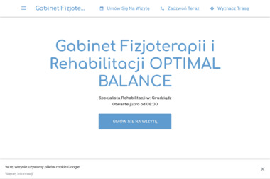 Gabinet Fizjoterapii i Rehabilitacji Optimal Balance Rafał Wolff - Rehabilitacja Grudziądz