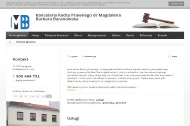 Kancelaria Radcy Prawnego dr Magdalena Barbara Baranowska - Windykacja Mrągowo