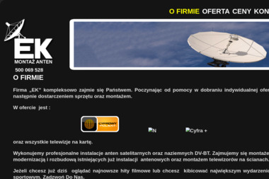 EK Montaz anten - Instalacja Anten Satelitarnych Warszawa
