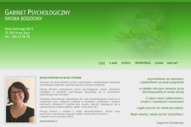 GABINET PSYCHOLOGICZNY IWONA BODZIONY - Psychoterapia NOWY SĄCZ