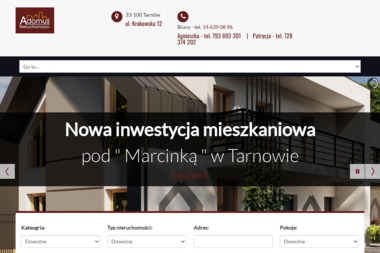 Adomus Nieruchomości - Sprzedaż Domów Tarnów