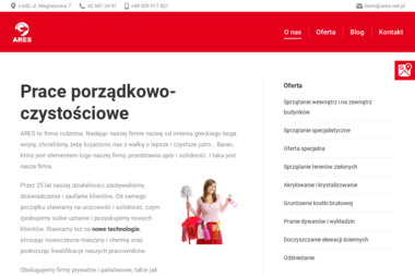 ARES &ndash; Punkt Usługowy Zakład Pracy Chronionej - Sprzątanie Biur Rano Ł&oacute;dź