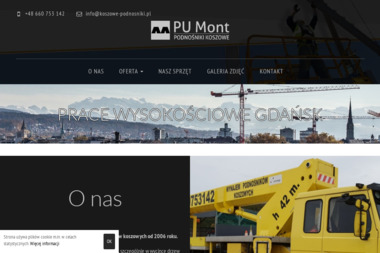 PU Mont Podnośniki Koszowe - Prace wysokościowe Pruszcz Gdański