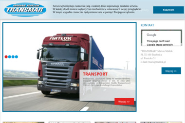 Firma Transportowa "TRANSMAR” - Transport Paletowy Międzynarodowy Trzebnica