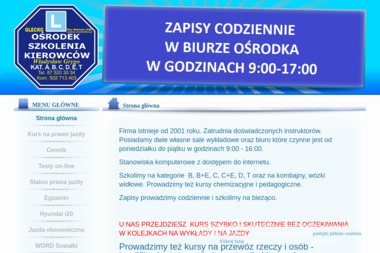 Usługi Szkoleniowe, Transportowe i Zarządzanie  Władysław Grygo - Szkoła Nauki Jazdy Olecko