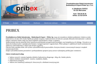 Przedsiębiorstwo Rob&oacute;t Inżynieryjno &ndash;  Budowlanych Export &ndash; Pribex Sp. z o.o. - Budowa Hal Magazynowych Warszawa