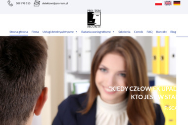 Firma PRO-TOM SECURITY Sp z o.o. - Agencja Detektywistyczna Łódź