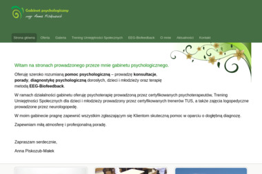 Gabinet Psychologiczny  Anna Piskozub-Małek - Pomoc Psychologiczna Tarnów