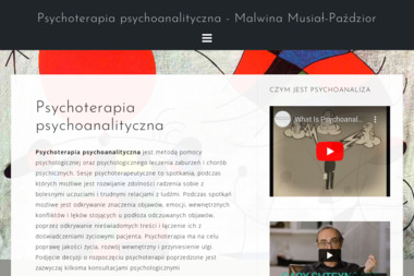Psychoterapia psychoanalityczna - Malwina Musiał-Paździor - Gabinet Psychologiczny Sopot