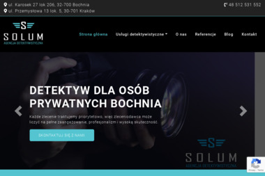Agencja Detektywistyczna Solum - Usługi Detektywistyczne Krak&oacute;w