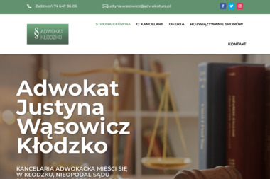 Kancelaria Adwokacka - Adwokat Justyna Wąsowicz - Adwokat Kłodzko