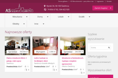 AS Nieruchomości - Wynajem Dom&oacute;w Świdnica