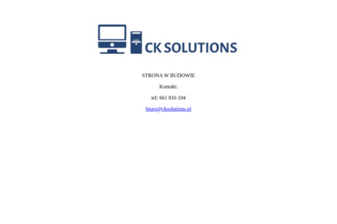CKsolutions - Inżynieria Oprogramowania Poznań
