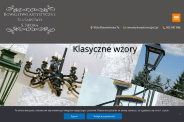 Kowalstwo Artystyczne Stanisław Sikora - Ogrodzenia Wola Krasienińska